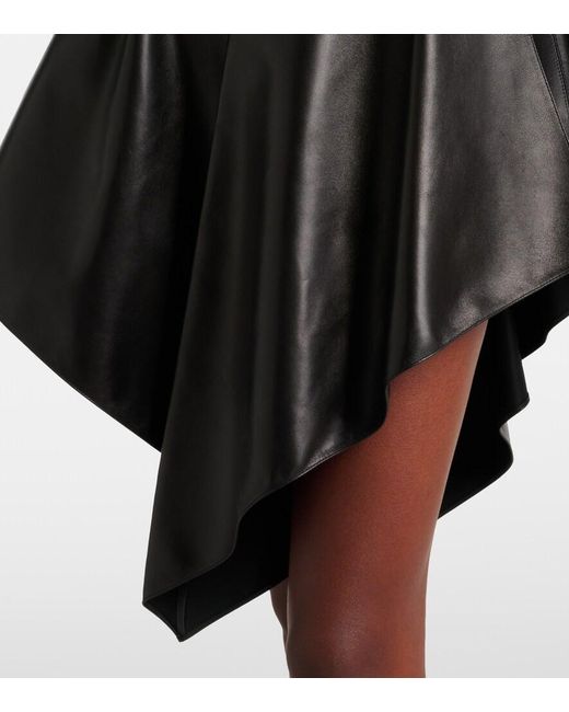 Alaïa Black Leather Skirts