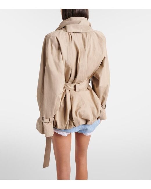Magda Butrym Natural Draped Cotton Jacket