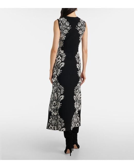 Ulla Johnson Black Liana Jacquard Midi Dress
