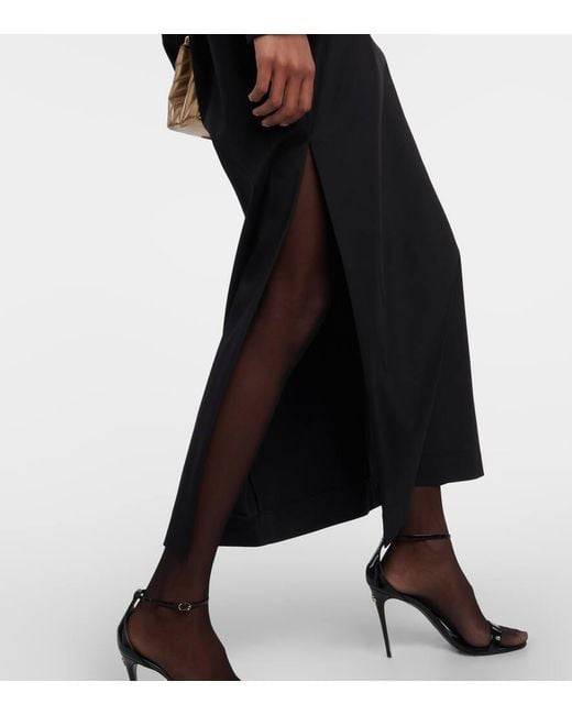 Falda larga de cady Dolce & Gabbana de color Black