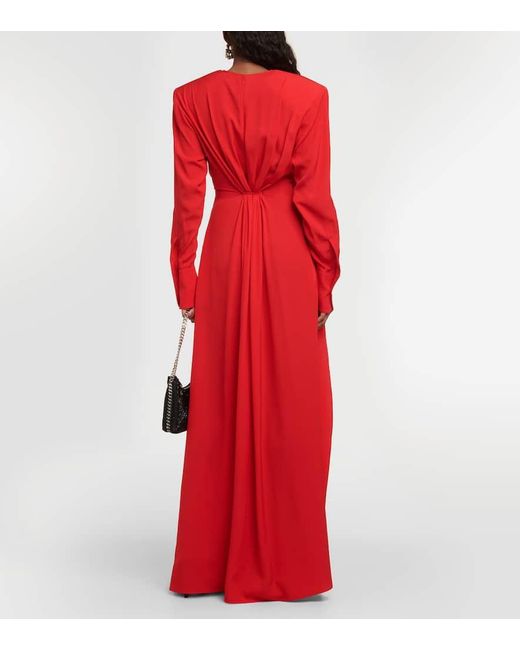 Robe Longue En Satin Stella McCartney en coloris Red