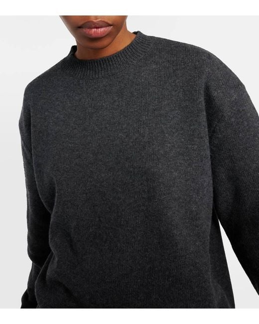 Frankie Shop Black Rafaela Wool And Cashmere Sweater