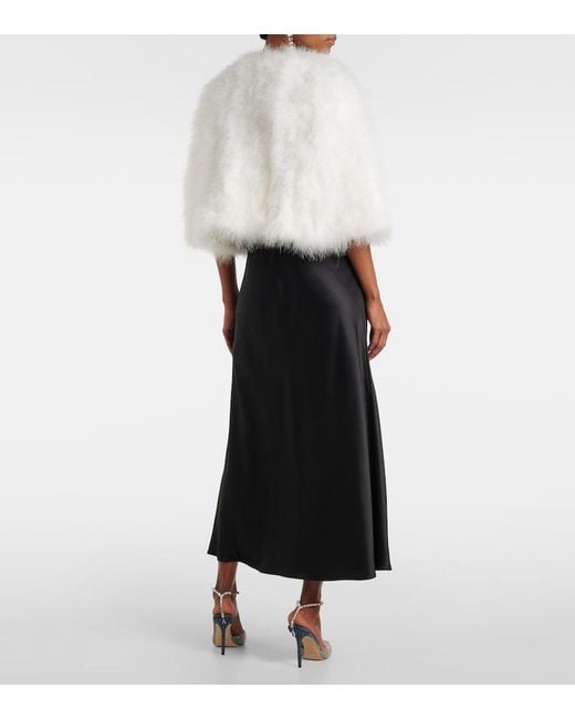 Yves Salomon White Feather Jacket