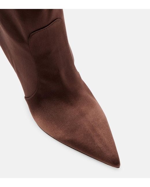Gianvito Rossi Brown Hansen 85 Satin Over-The-Knee Boots