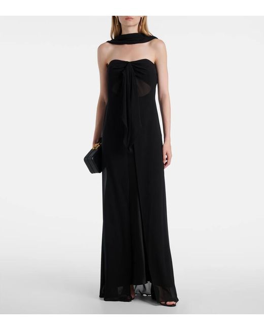 Christopher Esber Black Robe Reverse Aus Seide