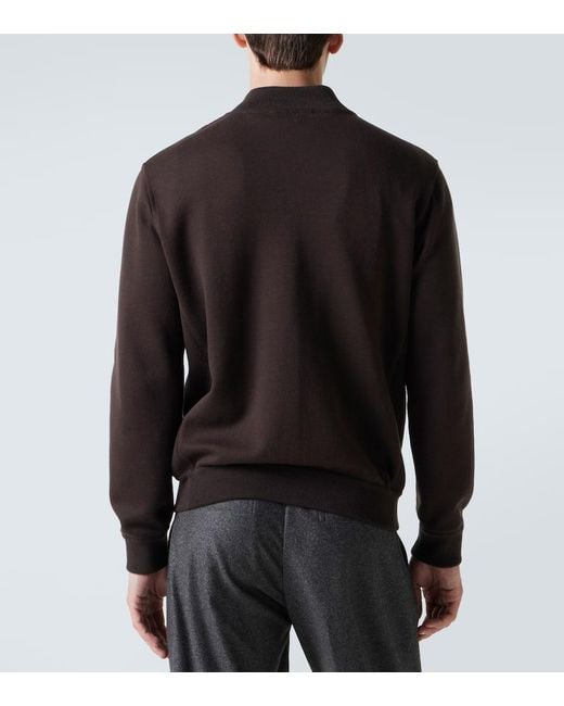 Loro Piana Bomberjacke Whitney Aus Jersey in Brown für Herren