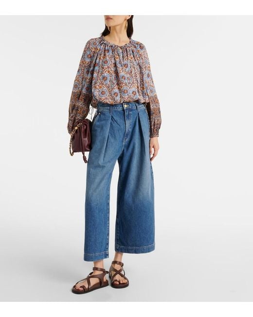 Jean Wide April Ulla Johnson en coloris Blue