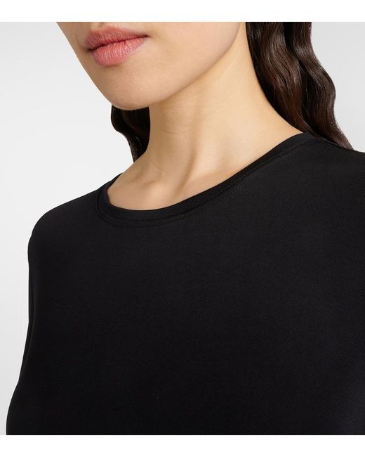 J.W. Anderson Black Draped Jersey Midi Dress