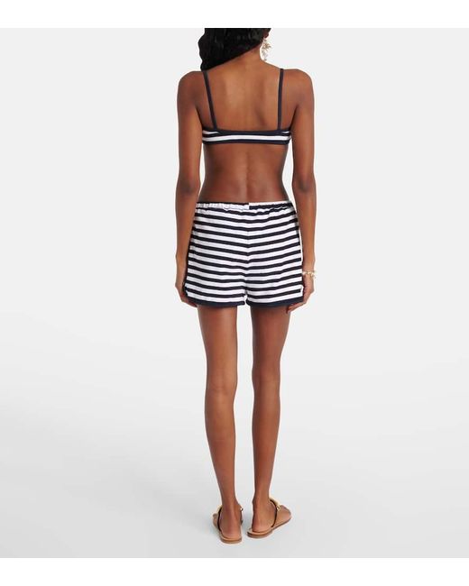 JADE Swim Blue Striped Terry Shorts