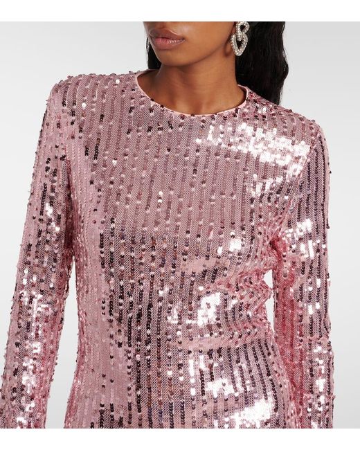 ROTATE BIRGER CHRISTENSEN Pink Minikleid Mit Pailletten