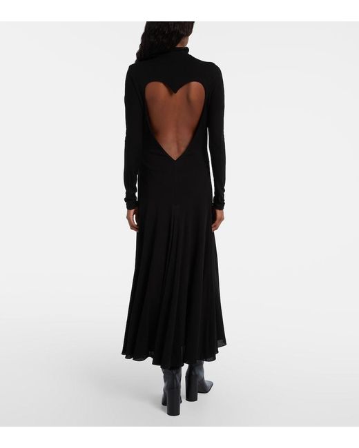 Alaïa Black Crepe Long Dress