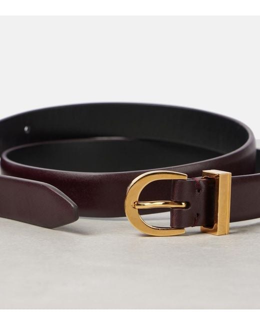 Khaite Black Luna Leather Belt