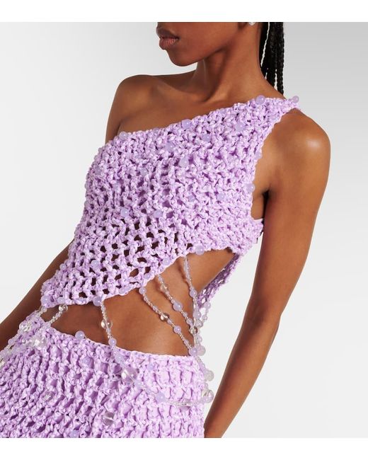 Top De Croche Con Cuentas SUSAN FANG de color Pink