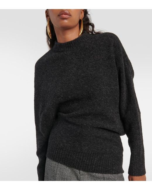 Proenza Schouler Black Slouchy Wool-Blend Sweater