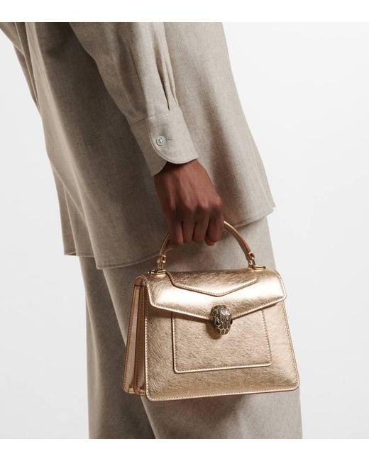 Borsa Serpenti Forever Medium di BVLGARI in Natural