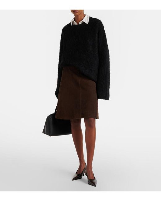 Totême Brown Suede Miniskirt