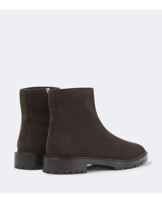 The Row Brown Moto Suede Ankle Boots for men