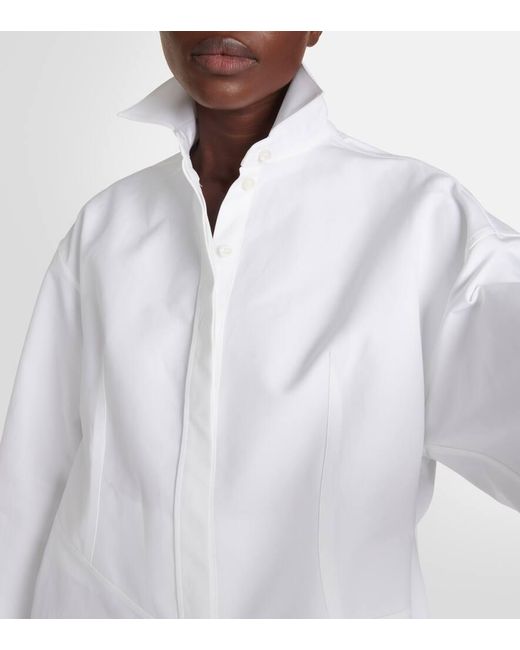 Alaïa White Cotton Poplin Shirt