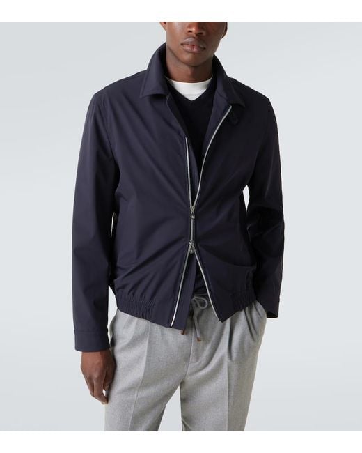 Chaqueta Con Cremallera Brunello Cucinelli de hombre de color Blue