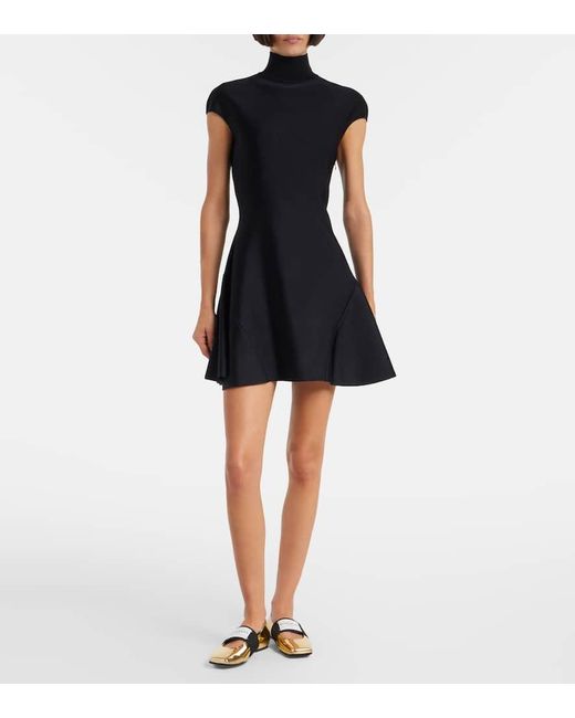 Givenchy Black Ballerinas Sliced Square Aus Metallic-Lackleder