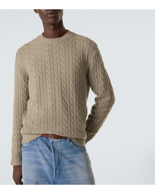 arch4 Natural Duke Street Cable-Knit Cashmere Sweater for men