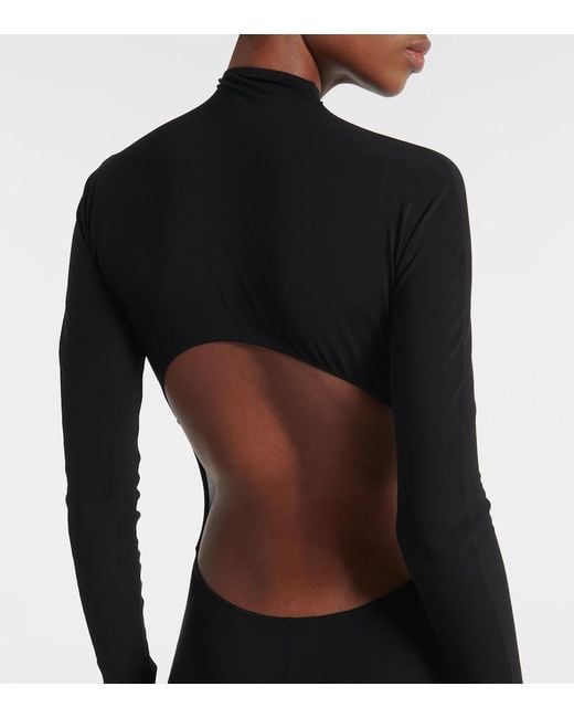 Alaïa Black Flared Jumpsuit