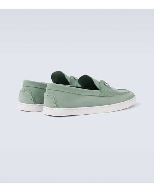Christian Louboutin Slip-Ons Chambeliboat Aus Leder in Green für Herren
