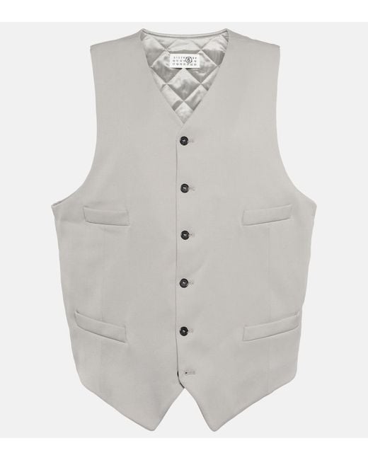 MM6 by Maison Margiela Gray Jackets And Vests