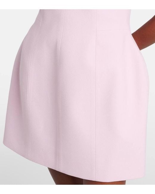 Blumarine Pink Embellished Crepe Minidress