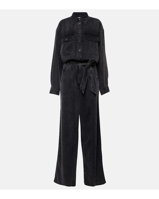 Mono De Denim Con Cinturon Isabel Marant de color Black