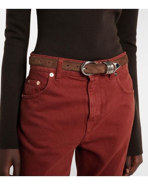 DEHANCHE Brown Hollyhock Suede Belt