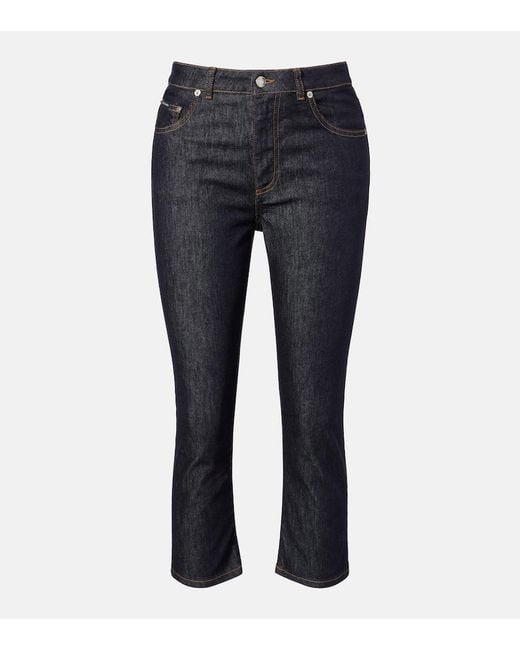 Dolce & Gabbana Blue Denim Capri Pants