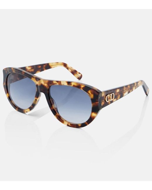 Dior Blue Diorglow A1I Aviator Sunglasses