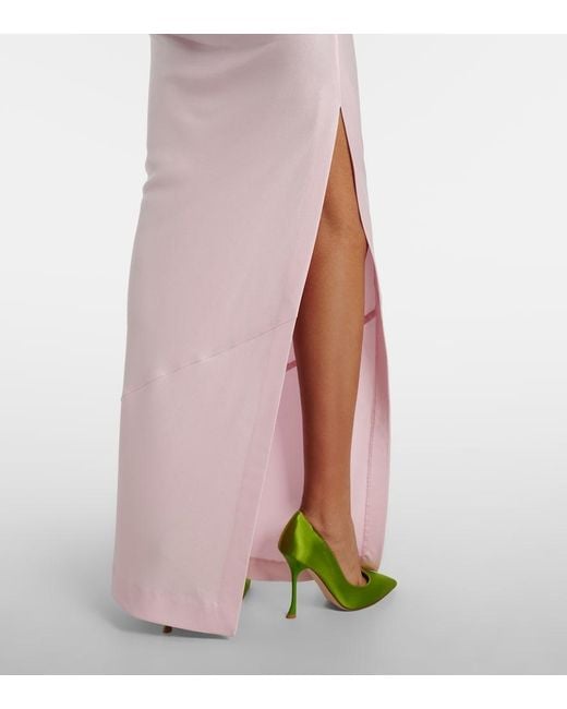 Alex Perry Pink Draped Bustier Gown