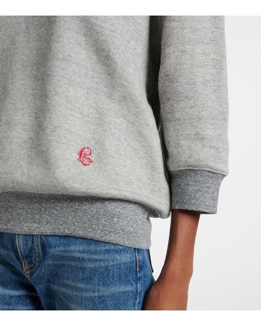 Chloé Gray Cotton-Blend French Terry Sweatshirt
