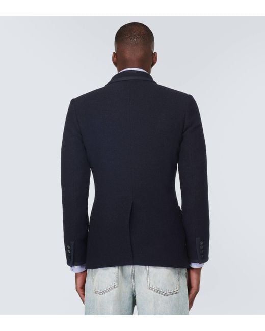 Valentino Blue Vlogo Signature Tweed Blazer for men