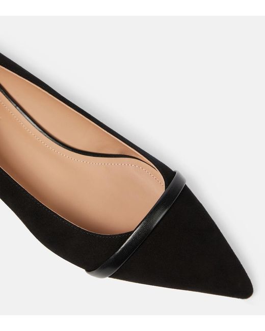 Malone Souliers Black Jhene Leather Ballet Flats