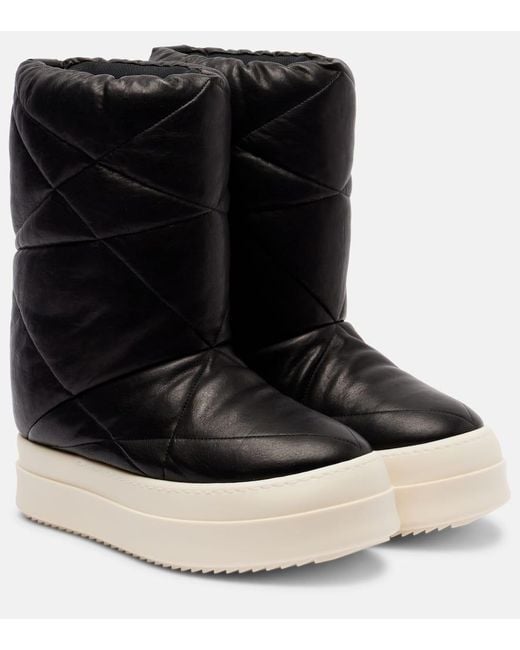 Botas Mega Bumper Lunar De Piel Rick Owens de color Black