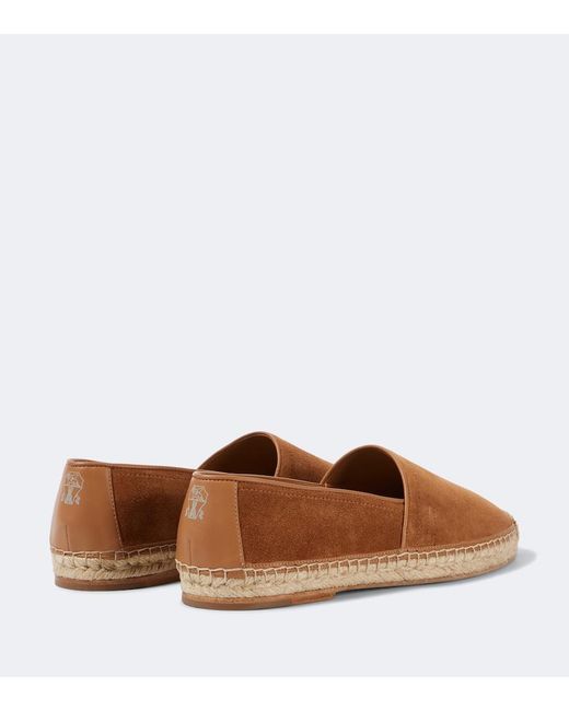 Brunello Cucinelli Brown Suede Espadrilles for men