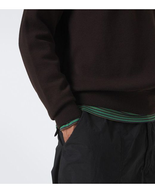 Stone Island Black Compass Badge Wool-Blend Sweater for men
