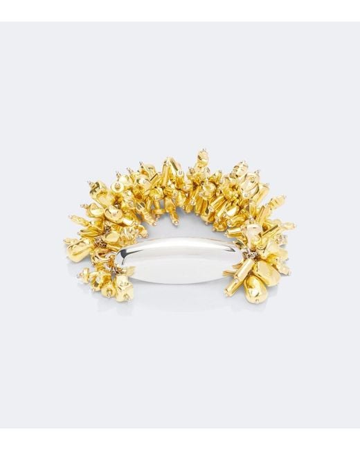 Dries Van Noten Metallic Embroidered Beaded Bracelet