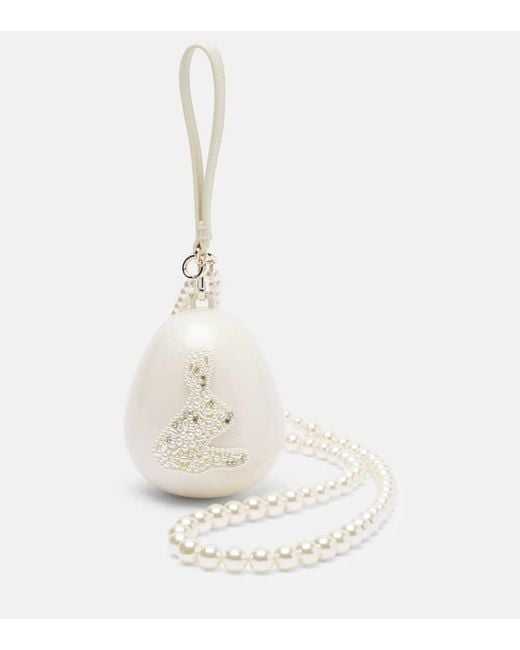 Clutch Egg Con Pelle di Simone Rocha in White