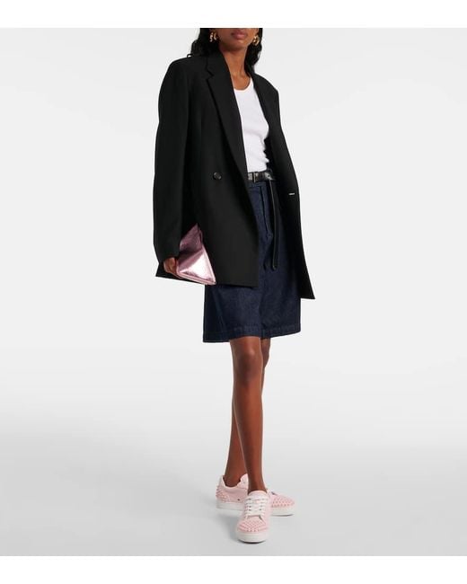 Christian Louboutin Pink Sneakers Vieira 2 Aus Veloursleder