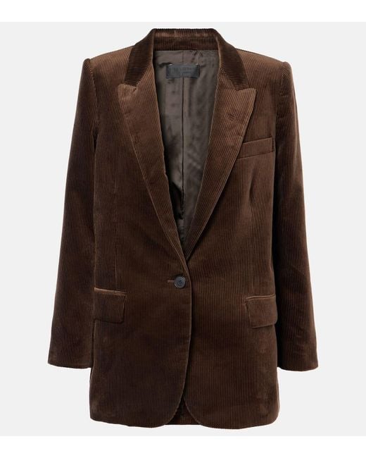 Nili Lotan Brown Blazer Diane Aus Baumwoll-Cord