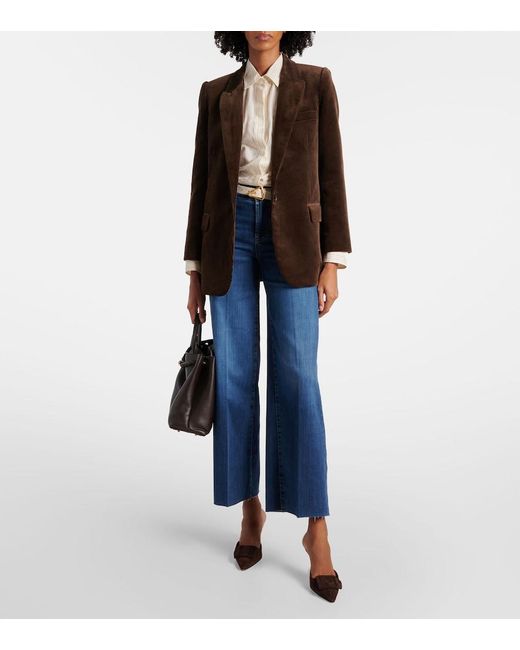 FRAME Blue Le Slim Palazzo Wide-Leg Jeans