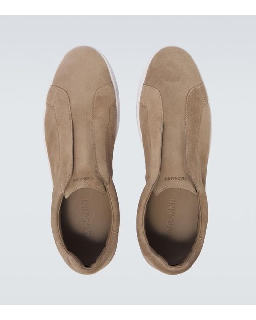 Magnanni Shoes Natural Open Suede Sneakers for men