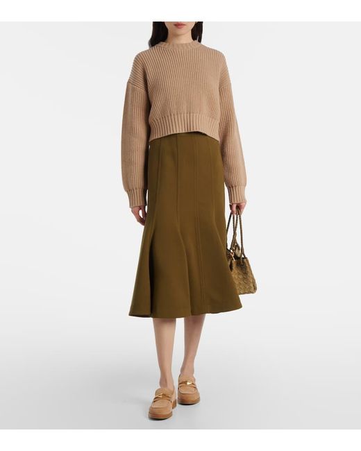 Jimmy Choo Brown Maddie Diamond Suede Loafers