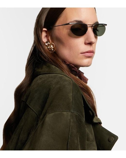 Saint Laurent Green Sl 862 Oval Sunglasses