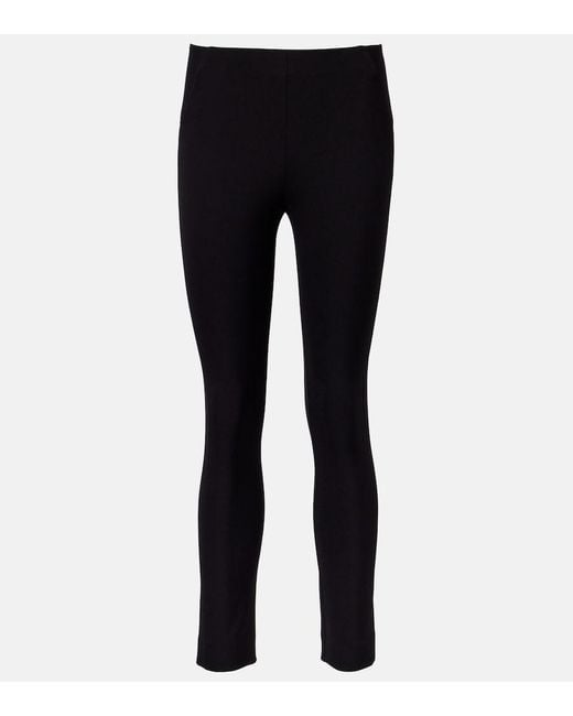 Veronica Beard Black Scuba Cropped Slim Pants