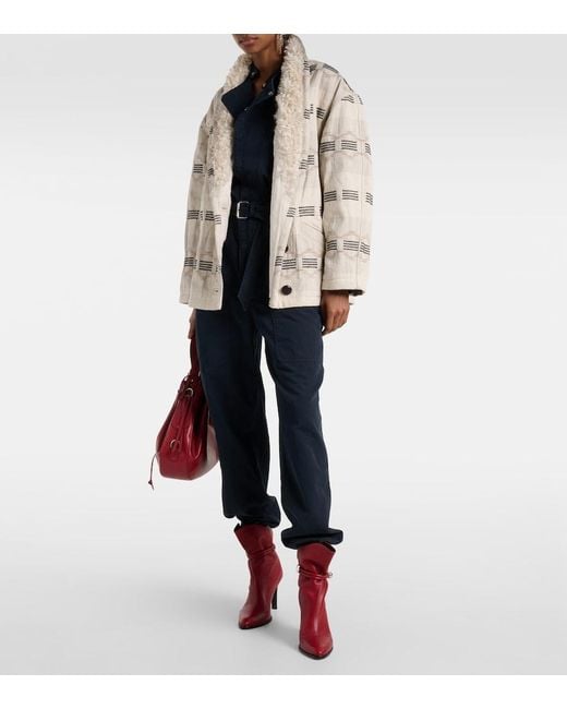 Isabel Marant Natural Qayla Cotton-Blend Jacquard Jacket